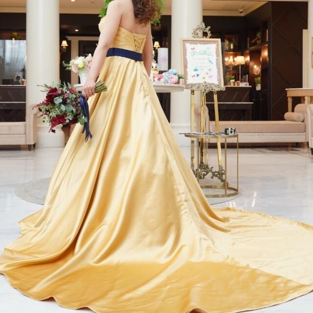 YNS WEDDINGカラードレス イエロー Aラインドレス SL20928 | labiela.com