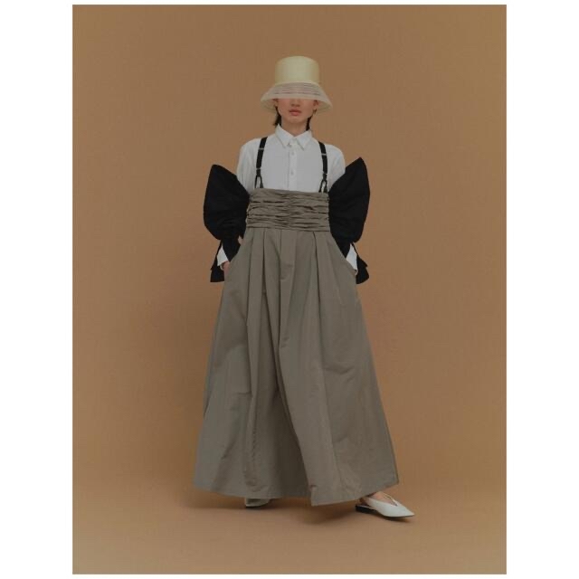 レディースkishidamiki strap high waist skirt