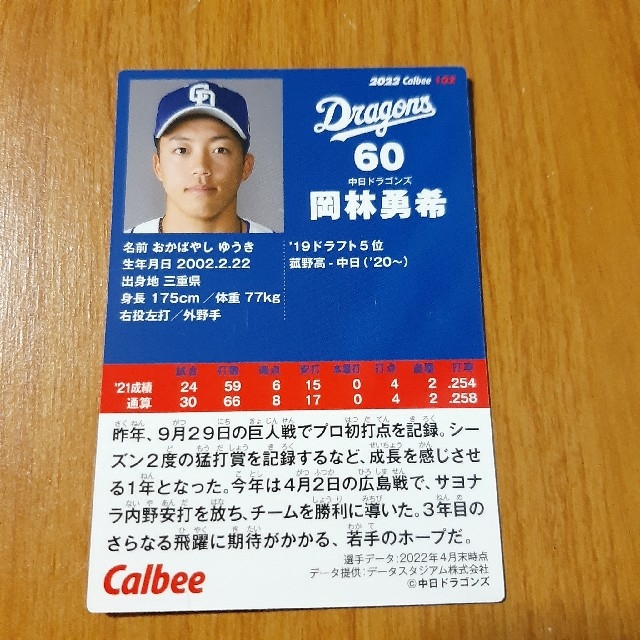 千葉ロッテマリーンズ(チバロッテマリーンズ)のプロ野球チップス 2022 井口資仁  岡林勇希 エンタメ/ホビーのタレントグッズ(スポーツ選手)の商品写真