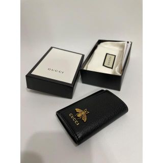 グッチ(Gucci)のグッチ GUCCI 6連キーケース ビー 蜂 アニマリエ ブラック レザー(キーケース)