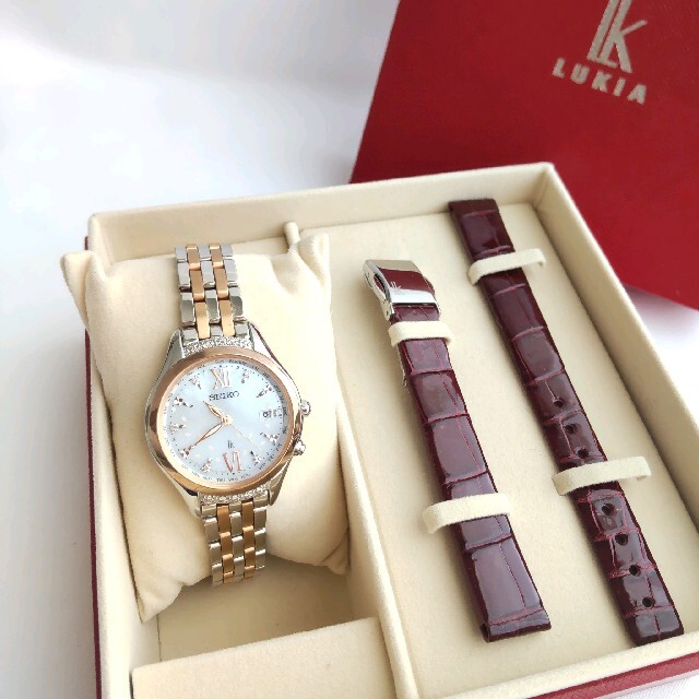 価格は安く SEIKO 箱替えベルト付 2020年SAKURA Blooming限定 ルキア LUKIA 腕時計