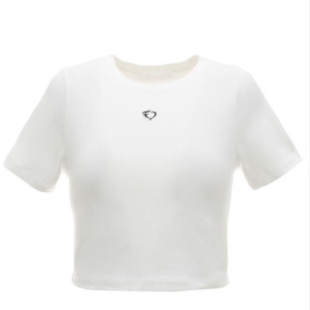 the Virgins  heart logo velvet cropped t