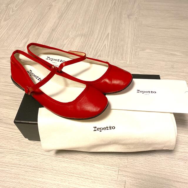 repetto(レペット)のレペット　repetto バレエシューズ　B&Y復刻別注　レザー本革　レッド レディースの靴/シューズ(バレエシューズ)の商品写真