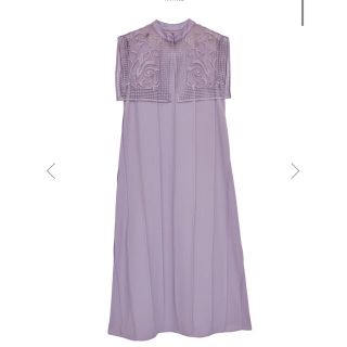 アメリヴィンテージ(Ameri VINTAGE)の【mxy***様専用】CASSIE TRAPEZE DRESS パープル　M(ロングドレス)