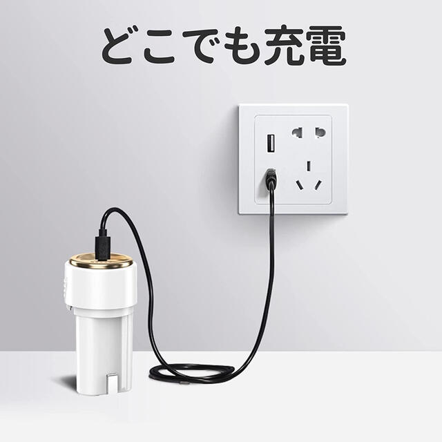 電動エアーコンプレッサー コードレス 2000mAh 自動車/バイクの自動車(メンテナンス用品)の商品写真