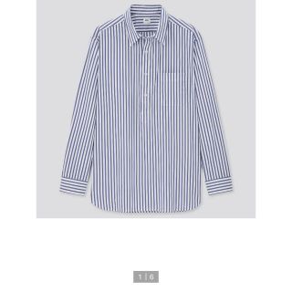 ユニクロ(UNIQLO)のユニクロ　エクストラファインコットンブロードプルオーバーストライプシャツ　XL(シャツ)