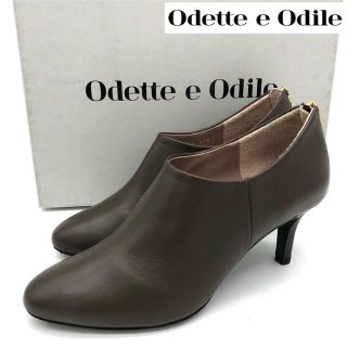 オデットエオディール(Odette e Odile)の【新品】Odette e Odile レザー ブーティー ブラウン21.5cm(ブーツ)