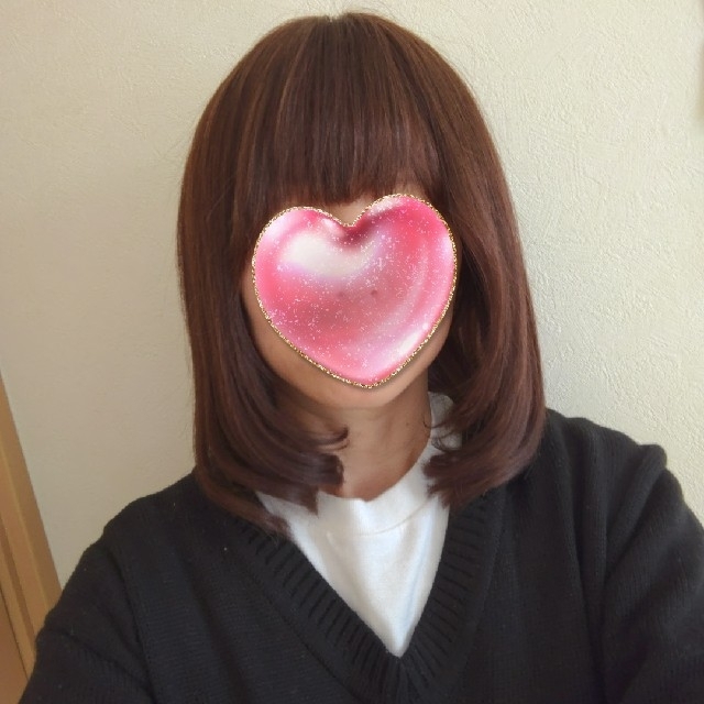 中古】 ✨サラサラ人毛100%✨ロングボブ ブラウン 後れ毛・うぶ毛