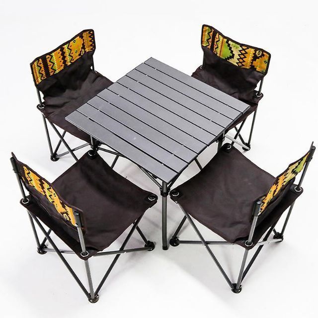 テーブル チェア 5点セット 2021最新型 折り畳み アウトドア キャンプ スポーツ/アウトドアのアウトドア(テーブル/チェア)の商品写真