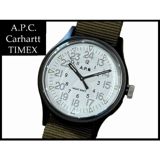 A.P.C(アーペーセー)の完売 美品 アーペーセー カーハート タイメックス コラボ クォーツ 腕時計 メンズの時計(腕時計(アナログ))の商品写真