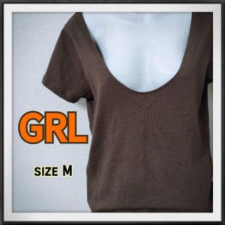 グレイル(GRL)のGRLブラウン系Tシャツ(Tシャツ(半袖/袖なし))