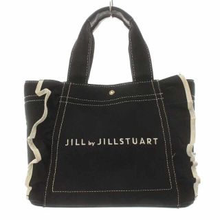 ジルバイジルスチュアート(JILL by JILLSTUART)のジルバイジルスチュアート フリルトート トートバッグ キャンバス 黒(ショルダーバッグ)