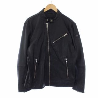 ディーゼル(DIESEL)のディーゼル DIESEL シングル ライダースジャケット 革ジャン やぎ革 XL(ライダースジャケット)