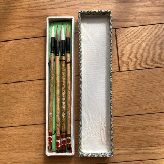 品】【長期保管品】 堆朱軸筆 筆軸・筆帽 穂首部分無し www