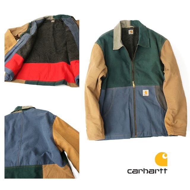 carhartt - 良品 carhartt カーハート 一点物リメイク 裏ボアダックジャケットの通販 by re:shop ｜カーハートならラクマ