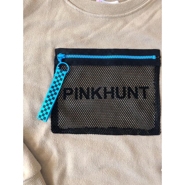 pink hunt   トレーナー　ベージュ　140センチ　Sサイズ キッズ/ベビー/マタニティのキッズ服女の子用(90cm~)(Tシャツ/カットソー)の商品写真