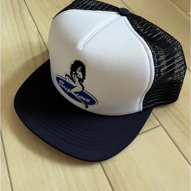 supreme pin up mesh back 5panel navy