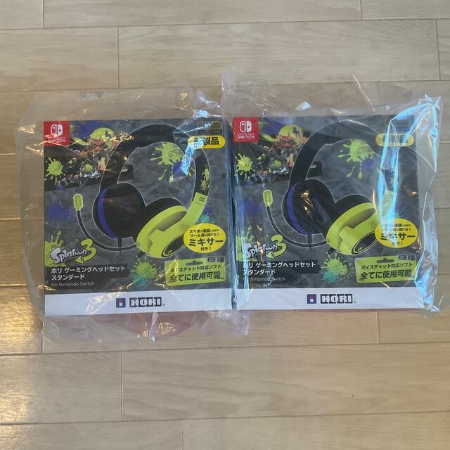 ヘッドホンスプラトゥーン3 ホリ ゲーミングヘッドセット　2個セット