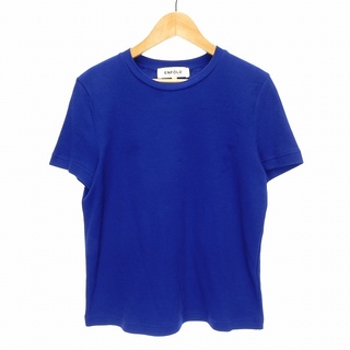エンフォルド(ENFOLD)のエンフォルド ENFOLD Tシャツ 半袖 クルーネック 無地 36 青(Tシャツ(半袖/袖なし))