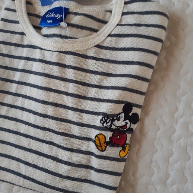 【激レア】Disney タグ付き カバーオール ミッキー柄 刺繍ロゴ ビンテージ