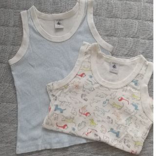 プチバトー(PETIT BATEAU)のプチバトー PETITBATEAU タンクトップ 2猫柄のみ 4ans104cm(下着)