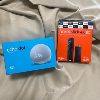 エコー(ECHO)の［新品］Echo dot 第4世代 時計付+FireTV  4K max セット(スピーカー)