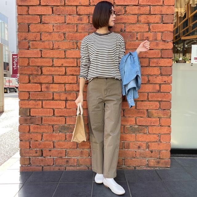 MUJI (無印良品) - 無印muji 縦横ストレッチチノワイドパンツチノパン