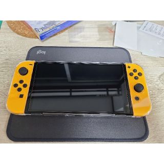 ニンテンドウ(任天堂)の美品Nintendo Switch 有機ELモデル オレンジJoy-Con(家庭用ゲーム機本体)