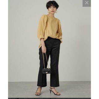 新品　Loungedress ラウンジドレス　ボリュームスリーブシャツ　ブラック