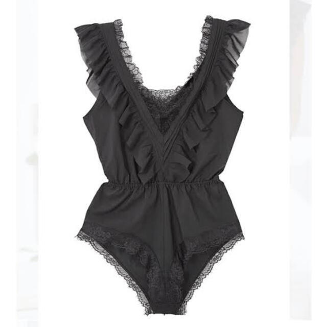 Her lip to(ハーリップトゥ)のher lip to Maison Lace-Trimmed Playsuit レディースのルームウェア/パジャマ(ルームウェア)の商品写真