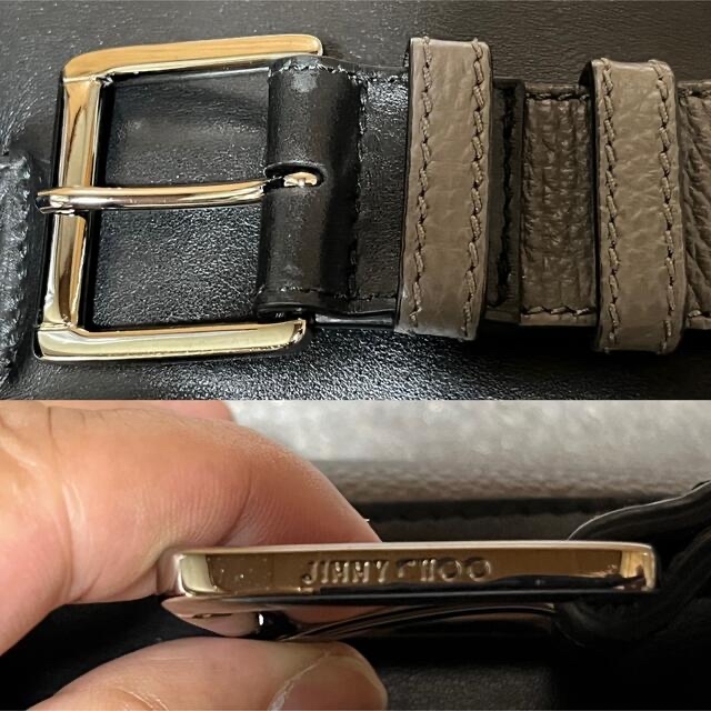 JIMMY CHOO(ジミーチュウ)のジミーチュウ直営店購入レザーボディバック超美品 メンズのバッグ(ボディーバッグ)の商品写真