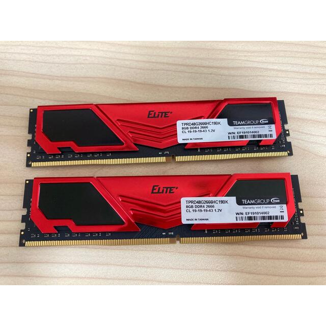 Team DDR4 PC4-21300 8GBx2枚（16GBkit）