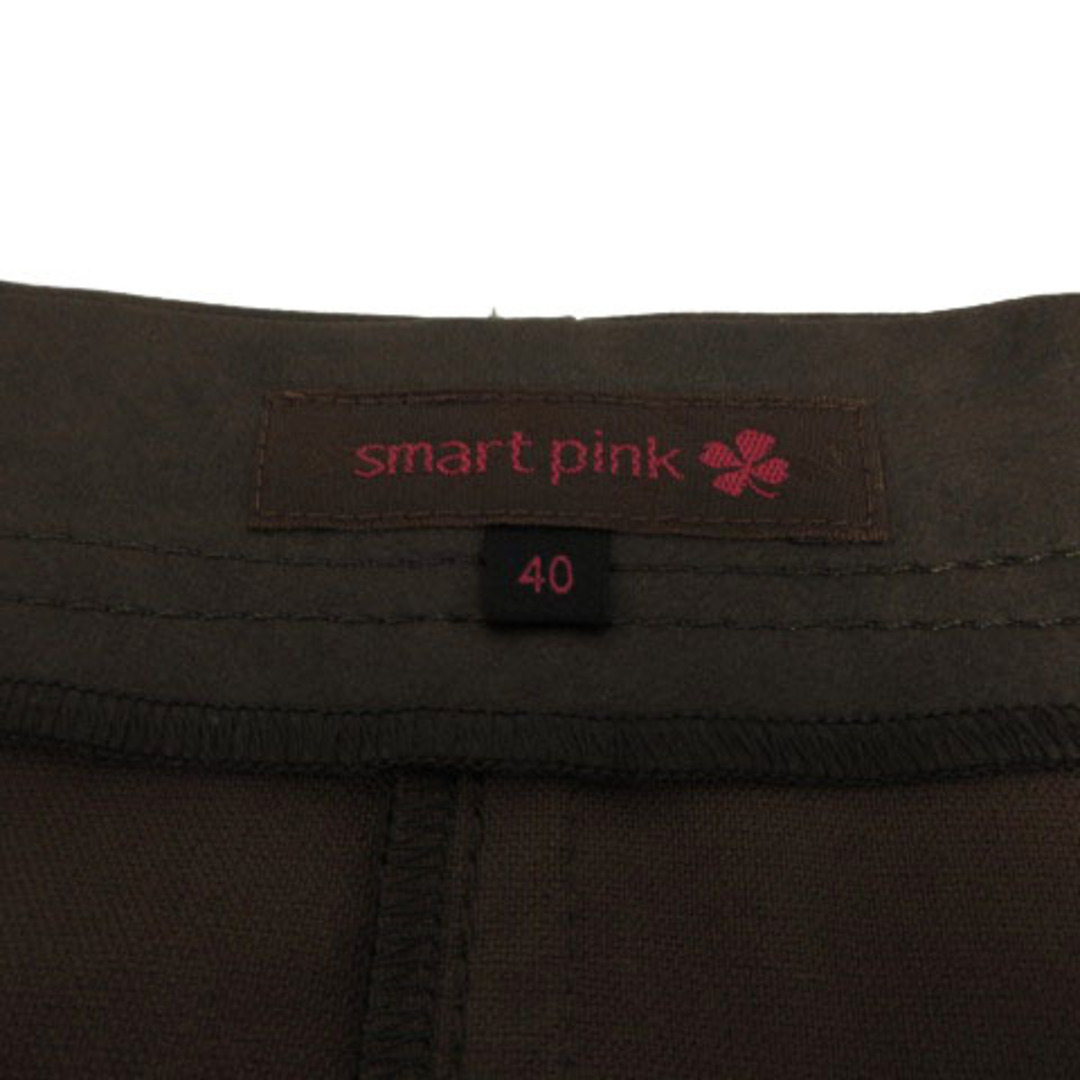 smart pink(スマートピンク)のsmart pink ジャケット ギャザーネック フェイクレザー 茶 40 レディースのジャケット/アウター(その他)の商品写真