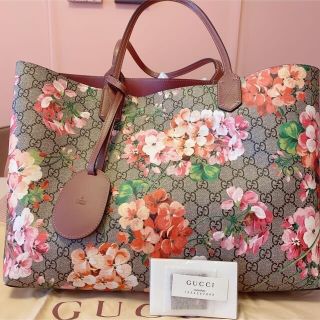 グッチ(Gucci)のGUCCI ブルームス 花柄 トートバッグ リバーシブル グッチ(トートバッグ)