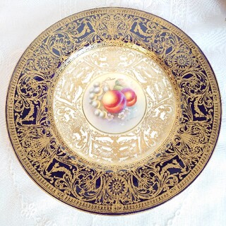 Royal Worcester - ロイヤルウースター ペインテッドフルーツ 飾皿の