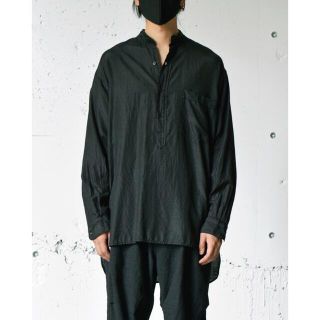 COMOLI 20AW シルクネルプルオーバーシャツ 3