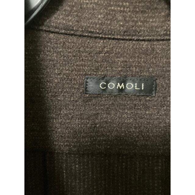 COMOLI ウール縮絨 オープンカラーシャツ 3