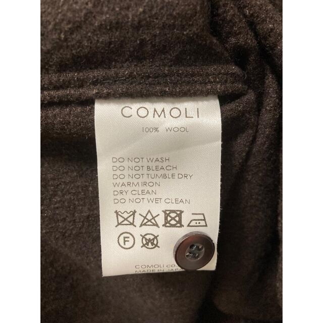 COMOLI ウール縮絨 オープンカラーシャツ 3