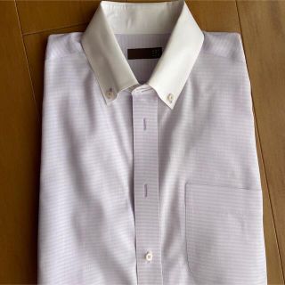 【美品】メンズシャツ　薄紫　長袖　S〜M(シャツ)