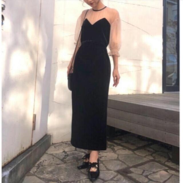 Ameri VINTAGE - AMERI TULLE SLEEVE TIGHT DRESSの通販 by あ's shop