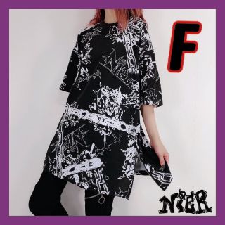 ファンキーフルーツ(FUNKY FRUIT)のみぃしゃん様専用 ユニセックス チェーン 総柄 サイドジッパー ロンT V系(Tシャツ(半袖/袖なし))