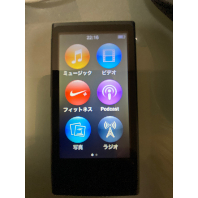 iPod(アイポッド)の値下げ！iPod nano 16GB MD481J（美品） スマホ/家電/カメラのオーディオ機器(ポータブルプレーヤー)の商品写真