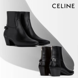 celine - CELINE セリーヌ ジャクノ バックバックルジップブーツ 