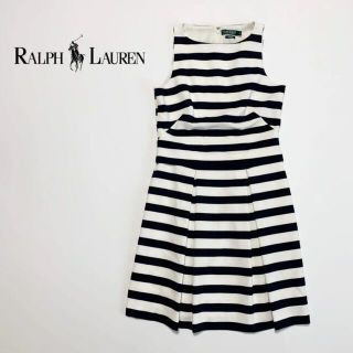 ラルフローレン(Ralph Lauren)の☆未使用 ラルフローレン ボーダー セパレート ノースリーブ ワンピース ドレス(ひざ丈ワンピース)