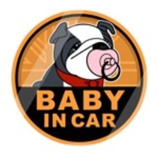 注意喚起マグネット ゴーバッジサイズ BABY IN CAR ミニクーパー(車外アクセサリ)