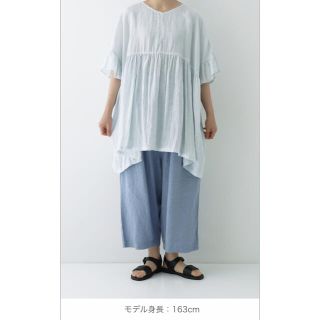 ネストローブ(nest Robe)の値下げ☆します！ネストローブ リネンフリルスリーブチュニック(チュニック)