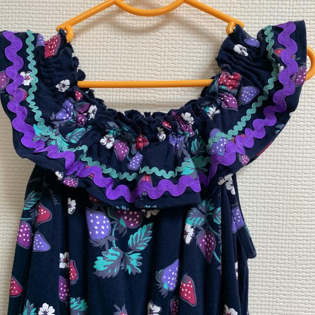 ANNA SUI mini - アナスイミニ いちご柄フリルワンピース 120の