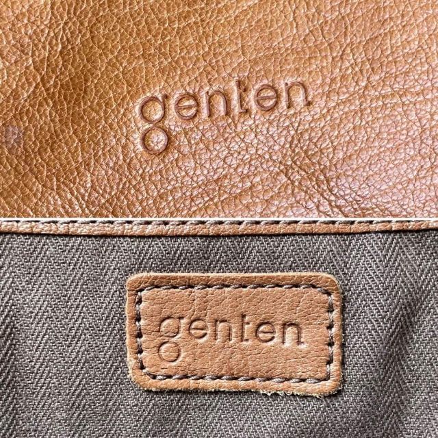 美品 genten リュック キャメル ゴート レザー バックパック 茶色 ヌメ