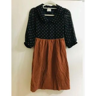 トッコ(tocco)のtocco トッコ　レトロ★ドッキング　ドットワンピース(ミニワンピース)