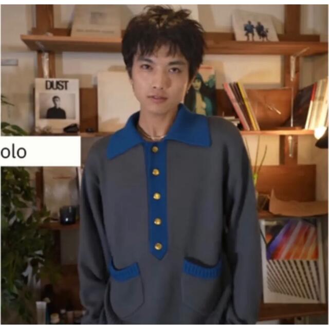8on8 ニットポロ-